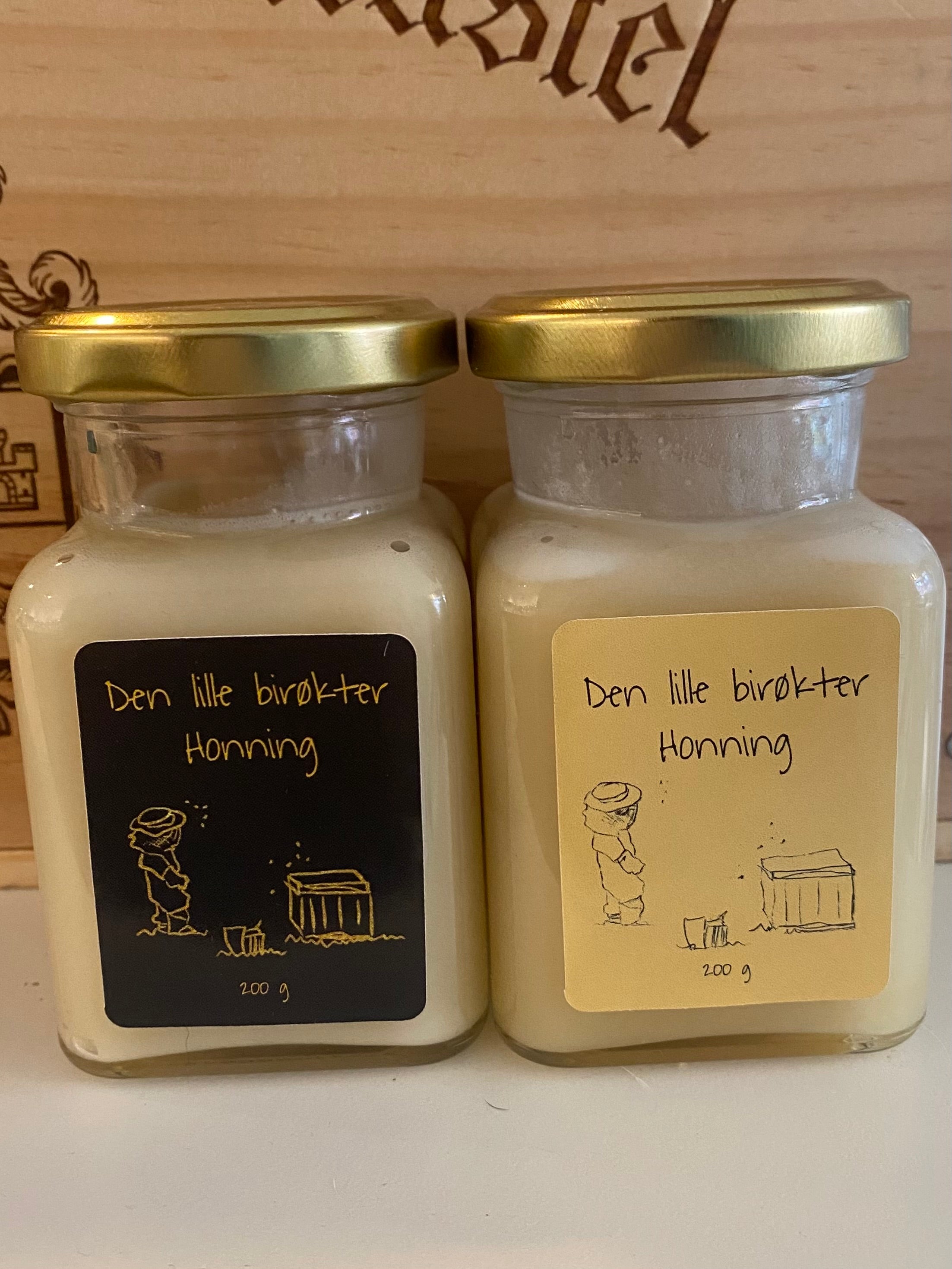 Honning- lys etikett